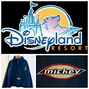 Disney Disneyland Resort sz XL pullover jacket, RARE EUC, Classic Mickey, 90’s